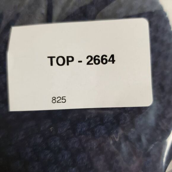 Maurices Women’s Size 1 Navy Blue Open Front Knit Cardigan Crochet Yoke Pockets - Picture 7 of 7